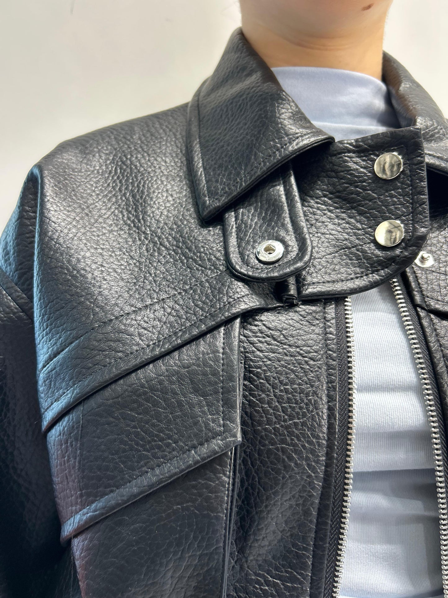 Giubotto bomber in ecopelle