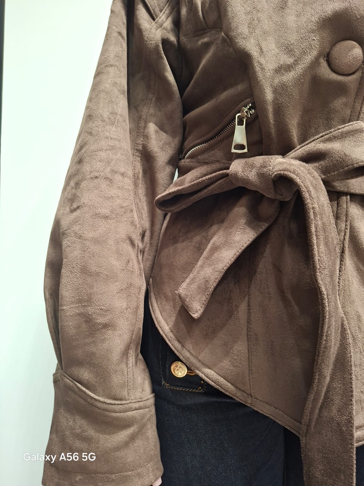 Giacca crop in Renna