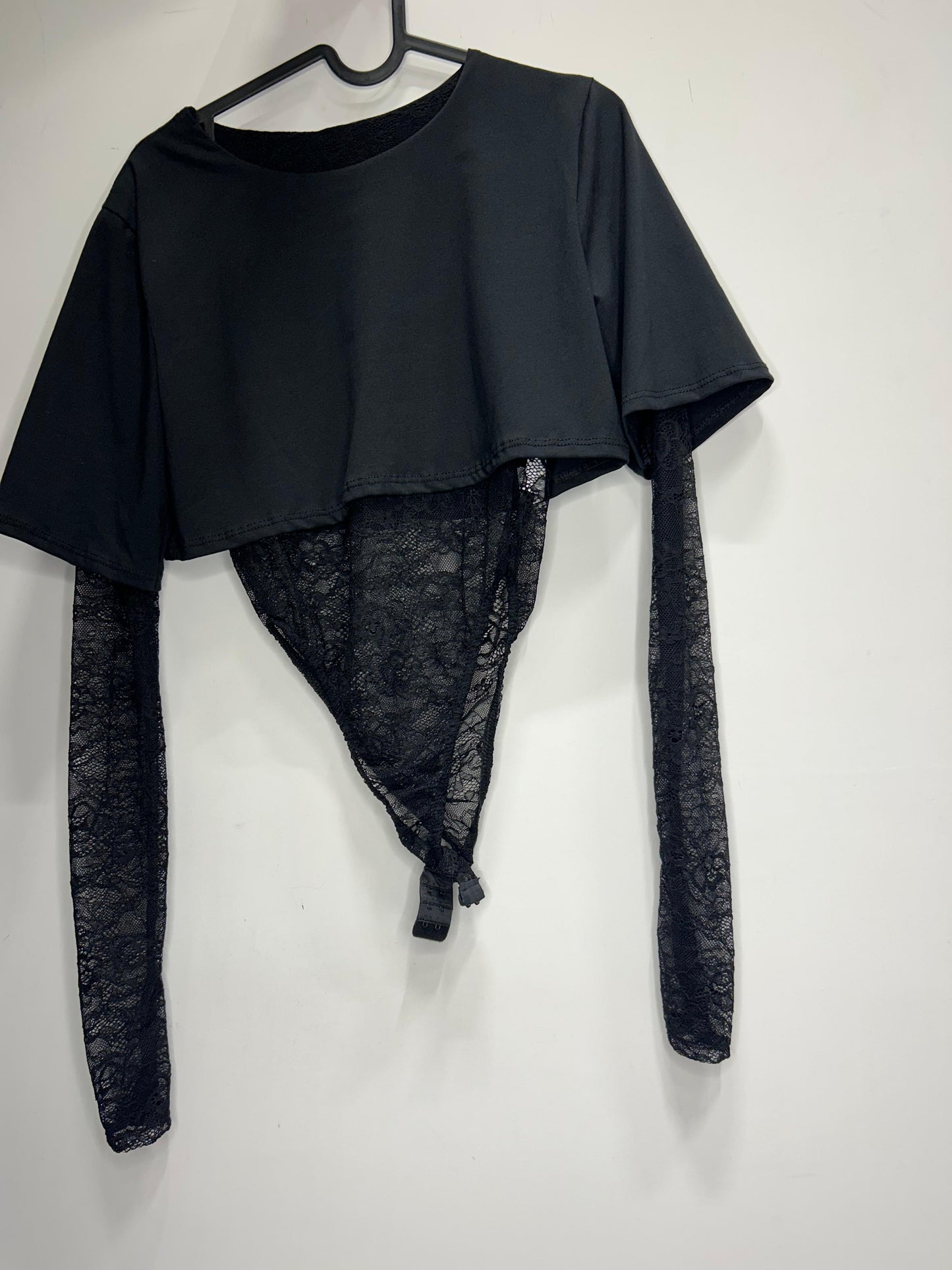 Body merletto a guanto