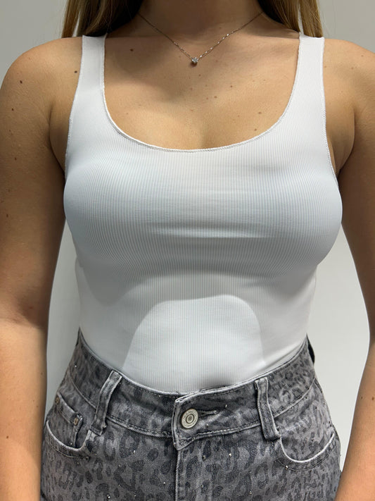 Body elasticizzato a costine