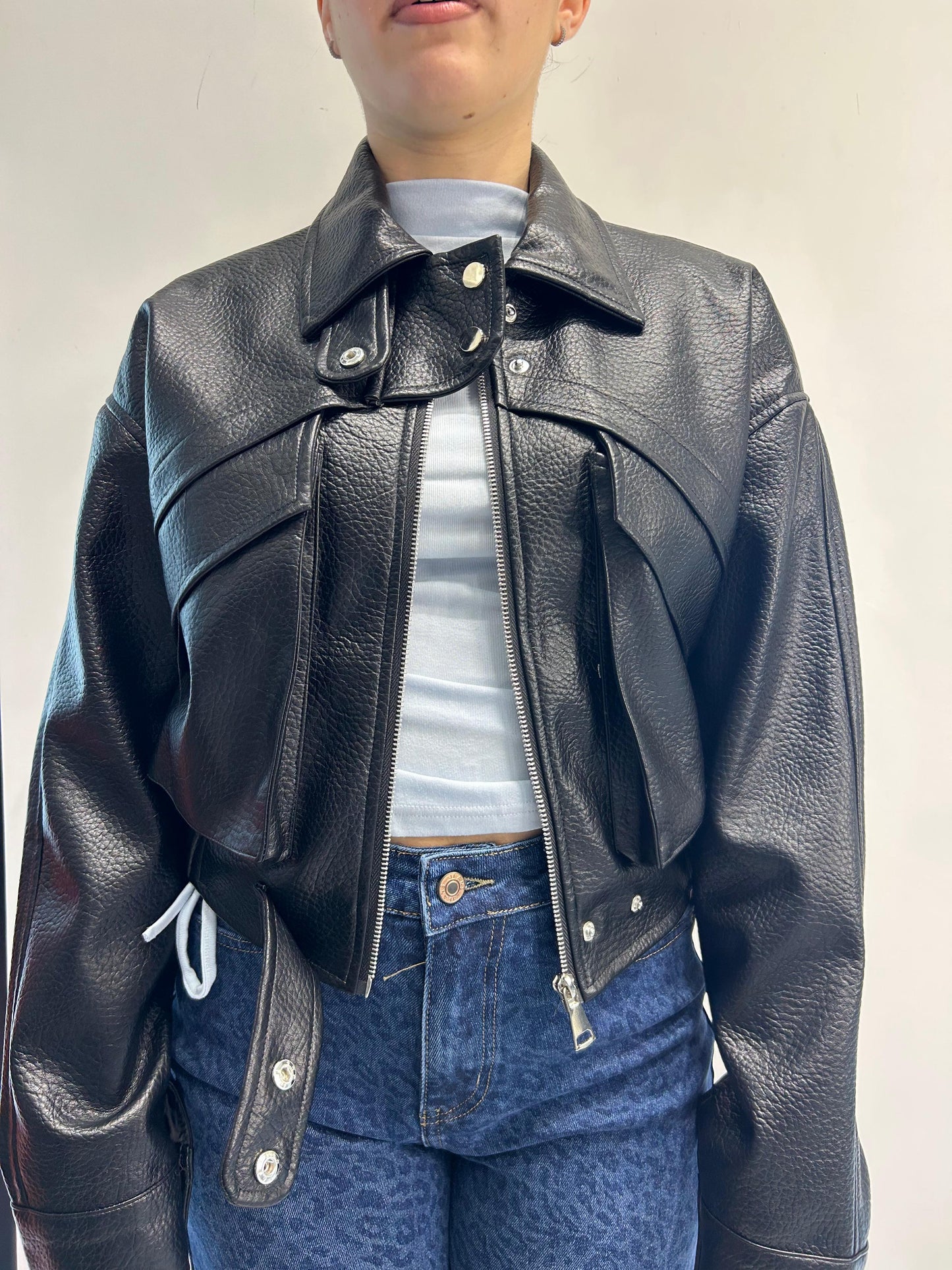 Giubotto bomber in ecopelle