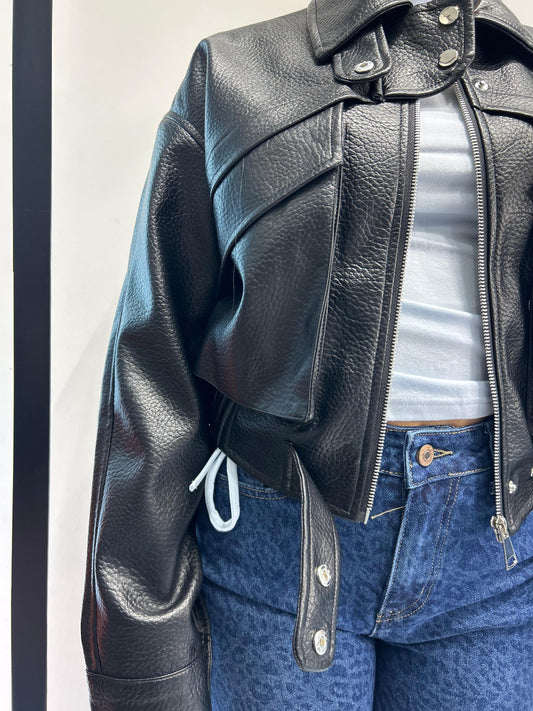 Giubotto bomber in ecopelle