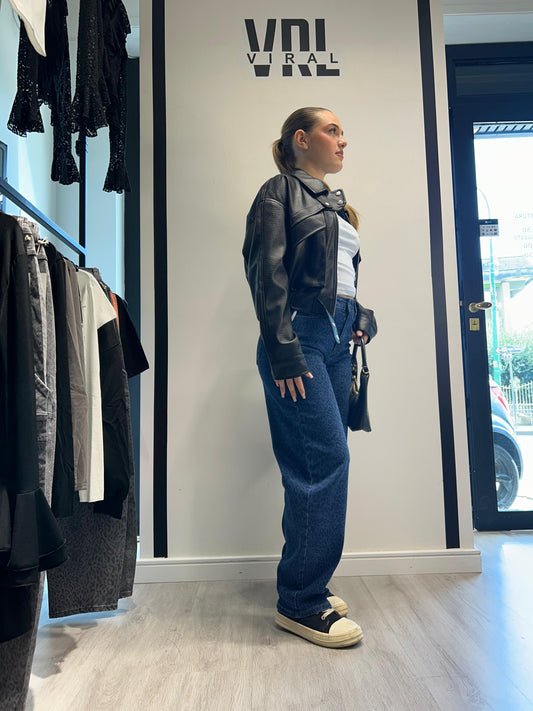 Giubotto bomber in ecopelle