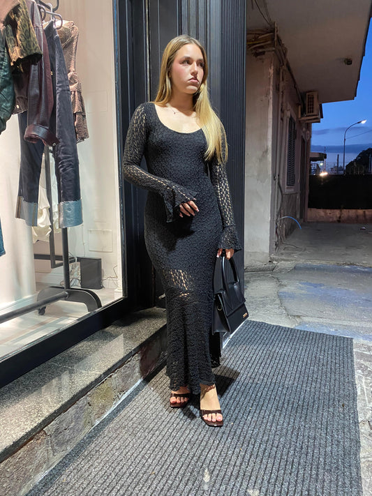 Abito traforato nero